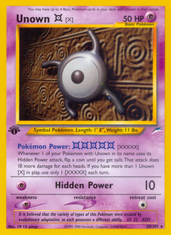 Unown [X] #30 Neo Destiny