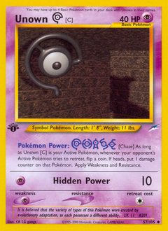 Unown [C] #57 Neo Destiny