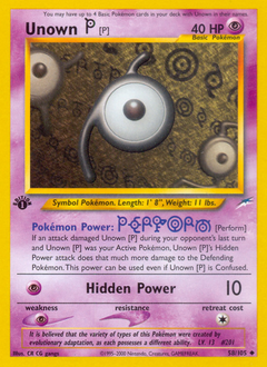 Unown [P] #58 Neo Destiny