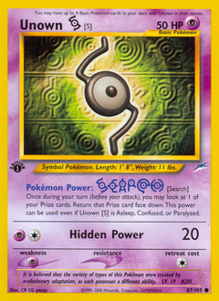Unown [S] #87 Neo Destiny