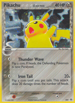 Pikachu δ #35 Nintendo Black Star Promos