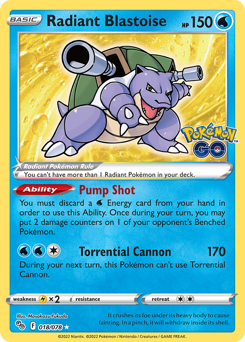 Radiant Blastoise #18 Pokémon GO