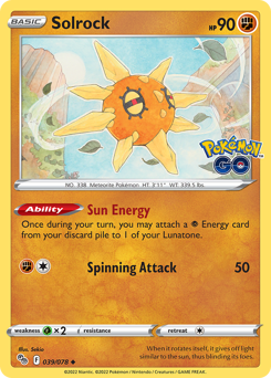 Solrock #39 Pokémon GO