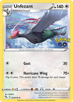 Unfezant #63 Pokémon GO