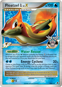 Floatzel GL LV.X #104 Rising Rivals
