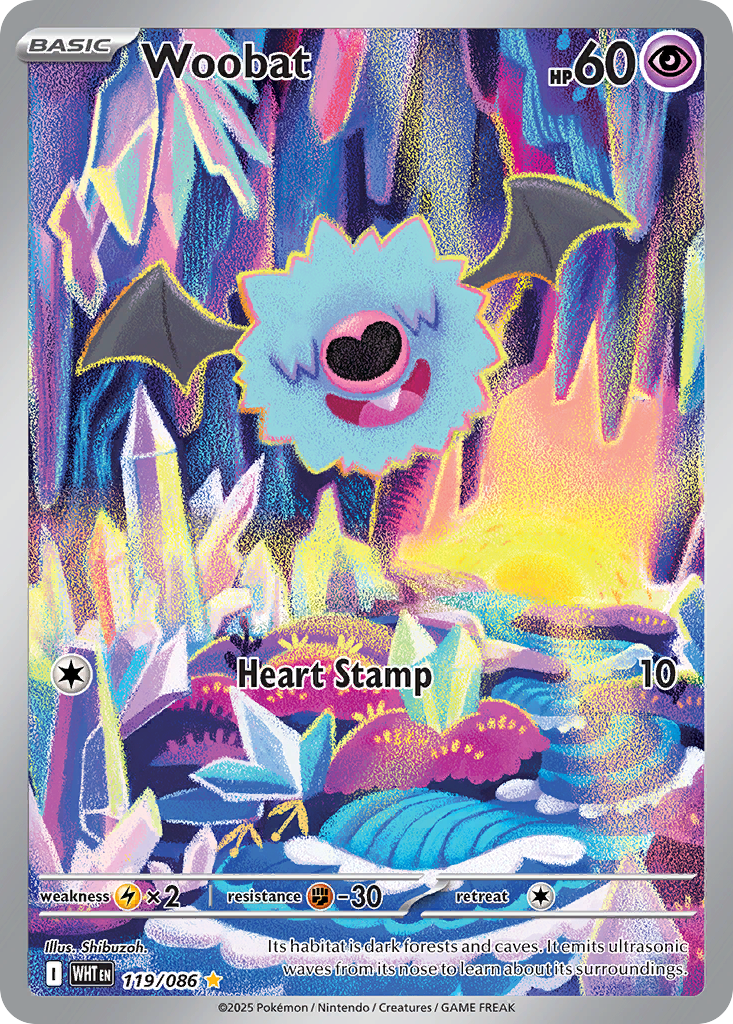 Woobat #119 White Flare
