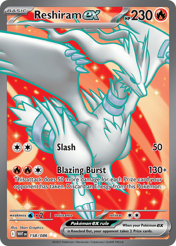 Reshiram ex #158 White Flare