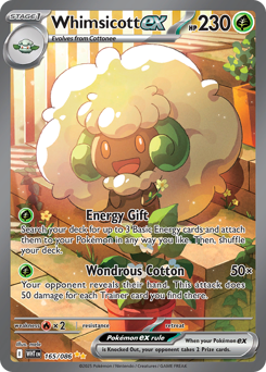 Whimsicott ex #165 White Flare