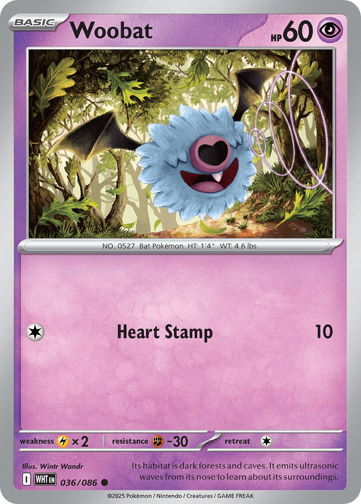 Woobat #36 White Flare