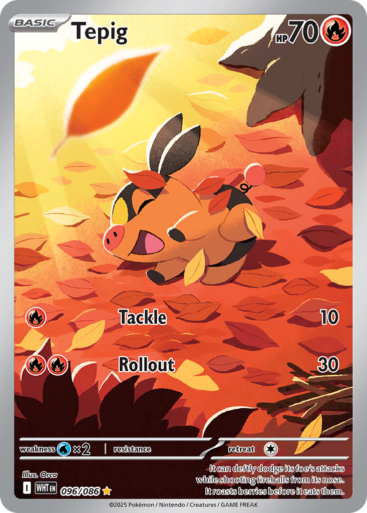 Tepig #96 White Flare