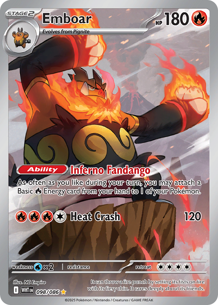 Emboar #98 White Flare