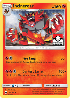Incineroar #26 Sun & Moon