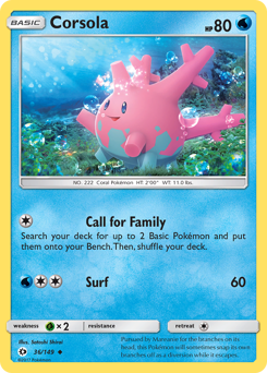 Corsola #36 Sun & Moon