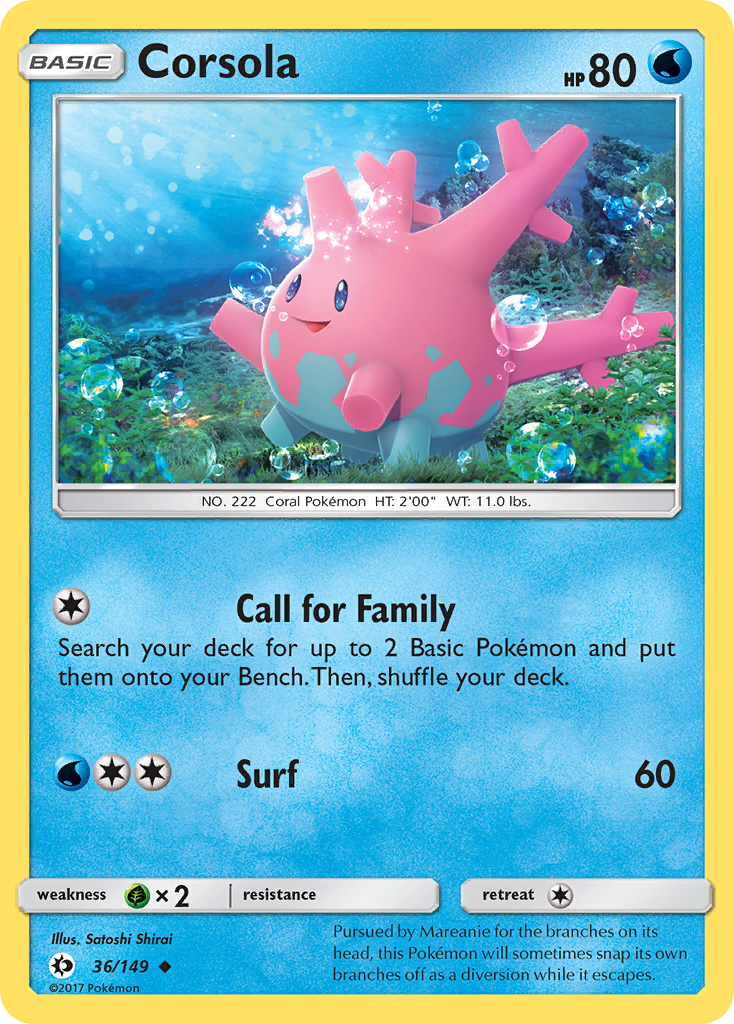 Corsola #36 Sun & Moon