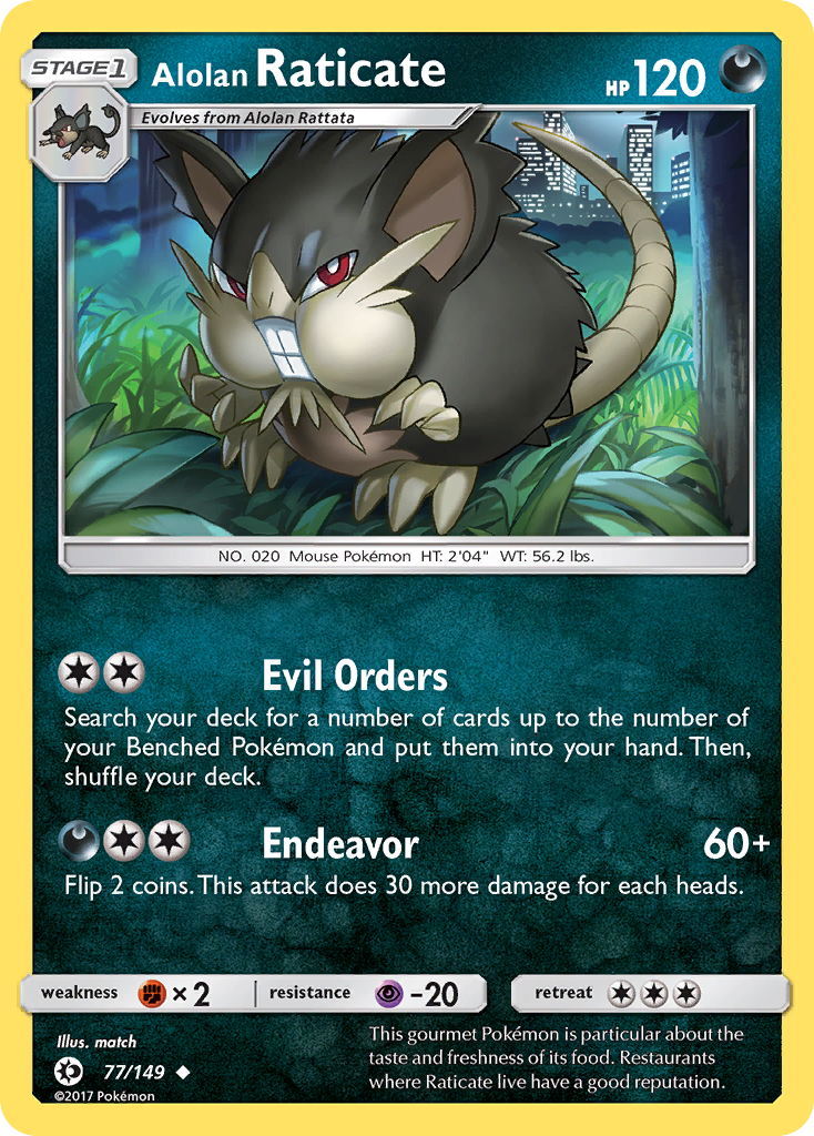 Alolan Raticate #77 Sun & Moon