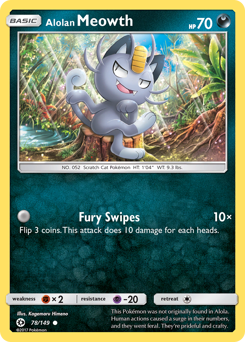 Alolan Meowth #78 Sun & Moon