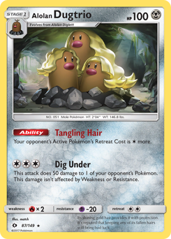 Alolan Dugtrio Sun & Moon #87