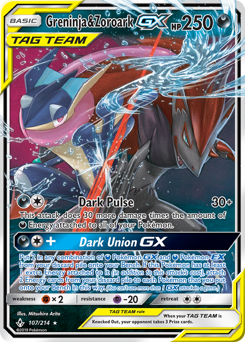 Greninja & Zoroark-GX #107 Unbroken Bonds