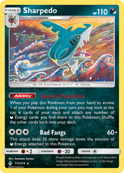 Sharpedo #111 Unbroken Bonds