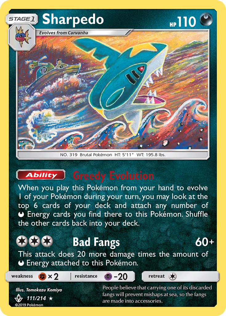 Sharpedo #111 Unbroken Bonds