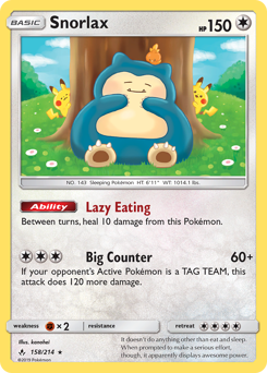 Snorlax #158 Unbroken Bonds