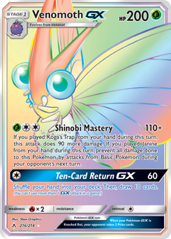 Venomoth-GX #216 Unbroken Bonds