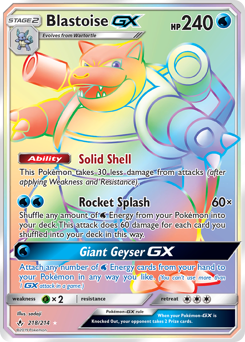 Blastoise-GX #218 Unbroken Bonds