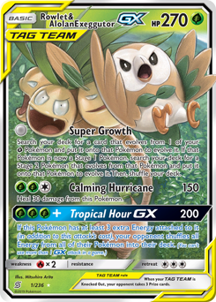 Rowlet & Alolan Exeggutor-GX Unified Minds #1