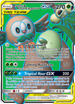 Rowlet & Alolan Exeggutor-GX Unified Minds #214