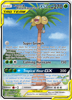 Rowlet & Alolan Exeggutor-GX #215 Unified Minds