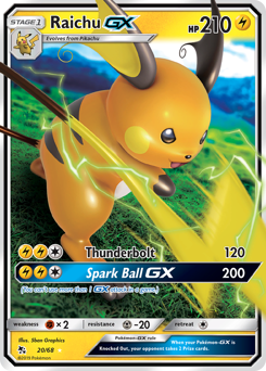 Raichu-GX #20 Hidden Fates