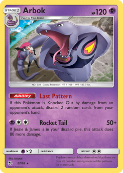 Arbok #27 Hidden Fates