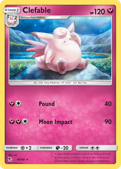 Clefable Hidden Fates #40