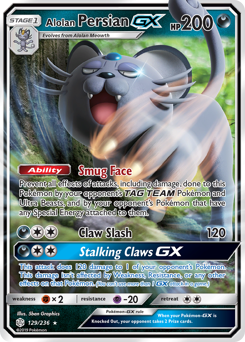 Alolan Persian-GX #129 Cosmic Eclipse