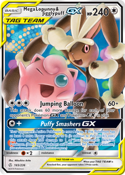 Mega Lopunny & Jigglypuff-GX Cosmic Eclipse #165