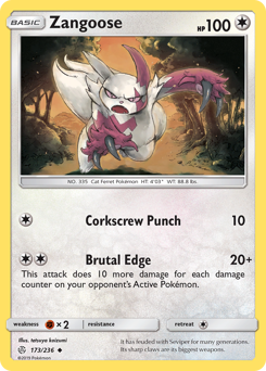 Zangoose #173 Cosmic Eclipse