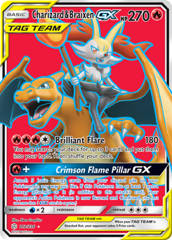 Charizard & Braixen-GX #212 Cosmic Eclipse