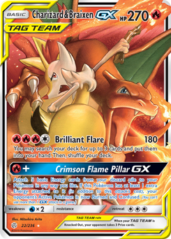 Charizard & Braixen-GX #22 Cosmic Eclipse