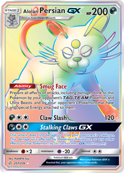 Alolan Persian-GX #257 Cosmic Eclipse