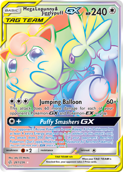 Mega Lopunny & Jigglypuff-GX #261 Cosmic Eclipse