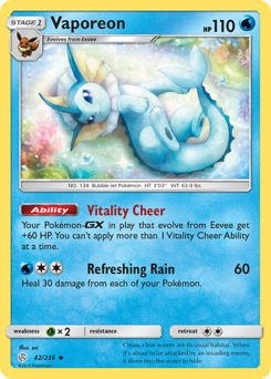 Vaporeon #42 Cosmic Eclipse