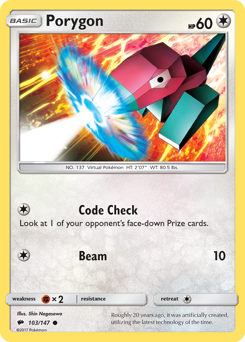 Porygon Burning Shadows #103