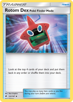Rotom Dex Poké Finder Mode #122 Burning Shadows