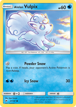 Alolan Vulpix #27 Burning Shadows
