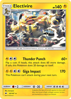 Electivire Burning Shadows #43