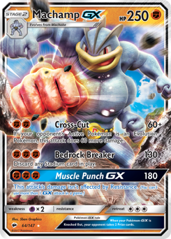 Machamp-GX #64 Burning Shadows