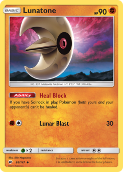 Lunatone Burning Shadows #68