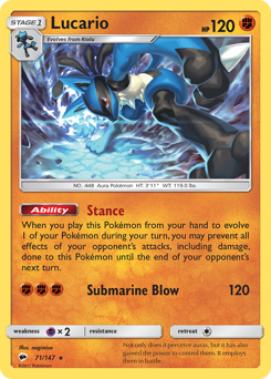 Lucario #71 Burning Shadows