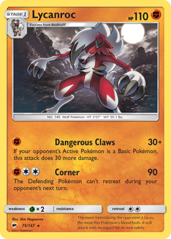 Lycanroc Burning Shadows #75