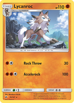 Lycanroc Burning Shadows #76